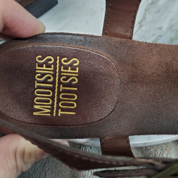 Mootsies Tootsies Shoes Womens Size 8 Brown Leather Fisherman Sandals - Picture 9 of 10
